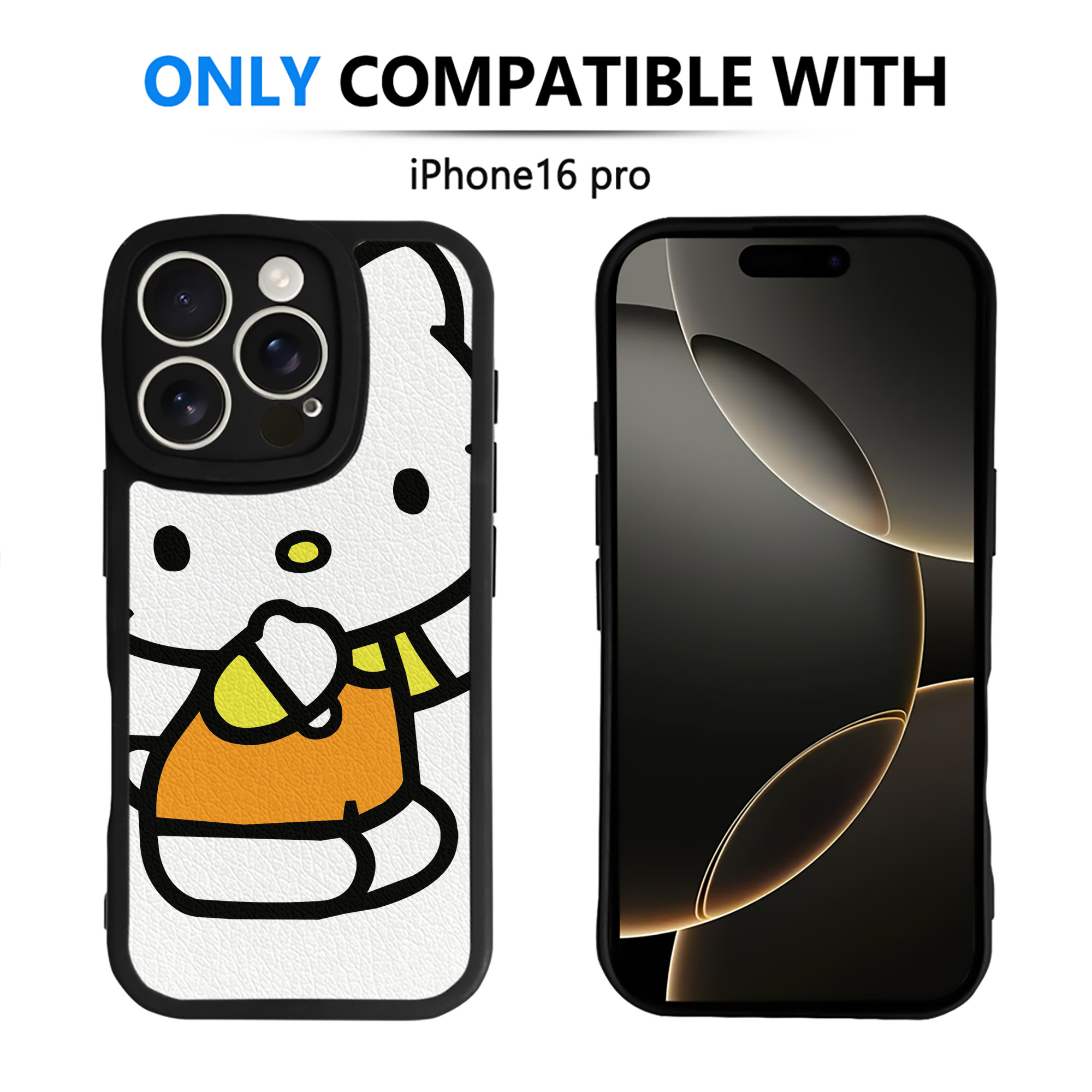 （画像用） Hello Kitty ハローキティ 【iPhone 16シリーズ対応】シリコンスマホケース（レザー調） 材質：シリコン